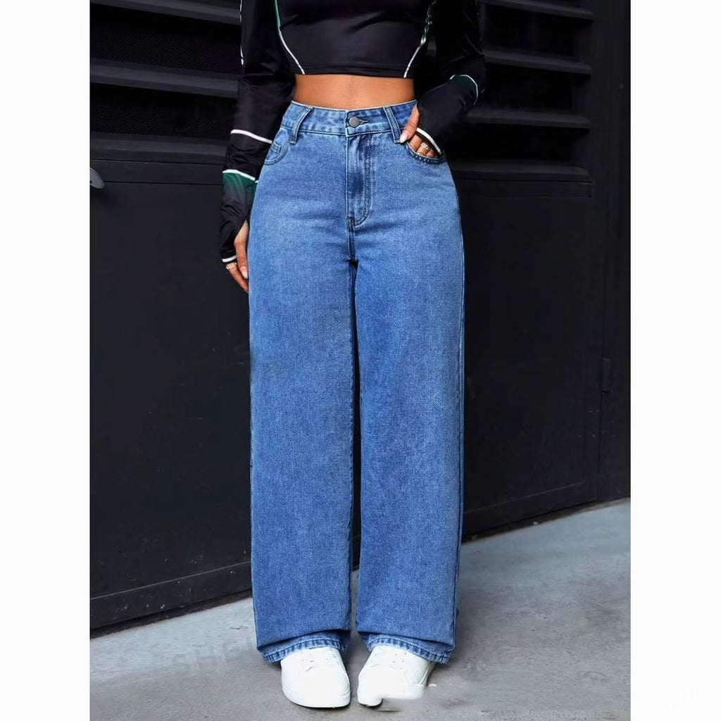 Sweet And Spicy Style High Waist Straight Jeans Women's Clothing
